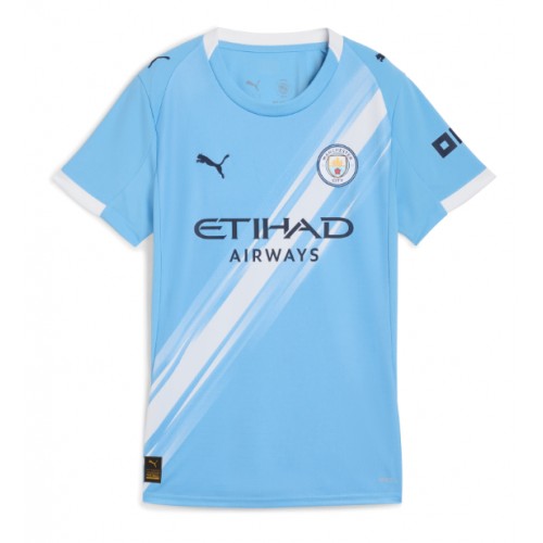 Stroje piłkarskie Manchester City Koszulka Podstawowej dla damskie 2025-26 Krótki Rękaw
